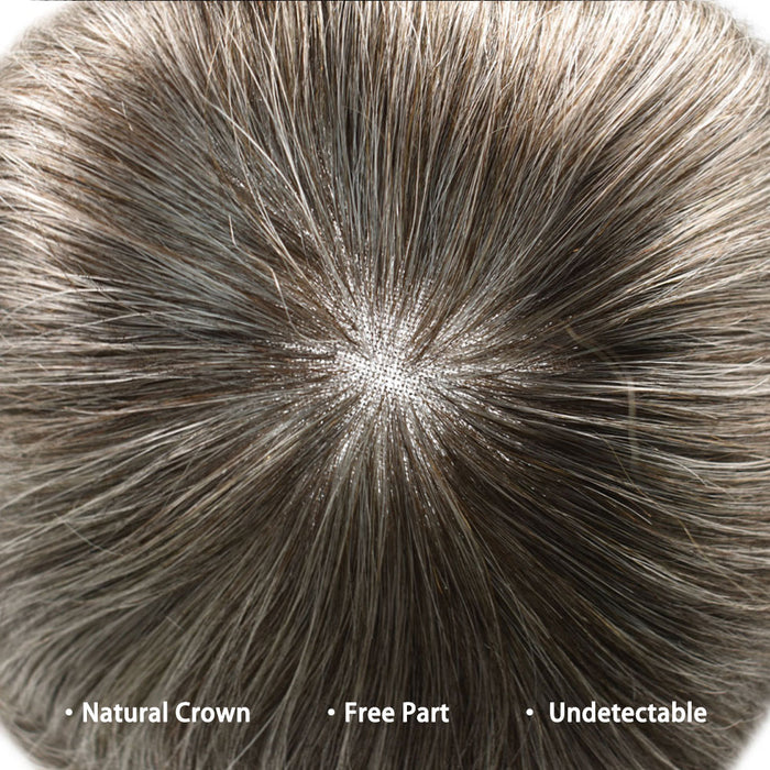 LYRICAL TOUPEE US Stock French Lace Hair System for Men PU Coated Mens Hairpiece Center Lace Human Toupee for Men