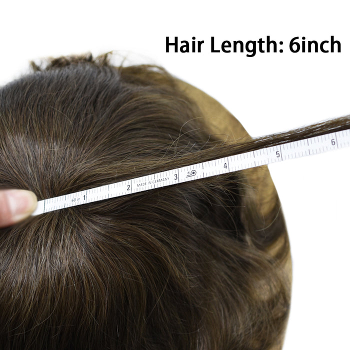 LYRICAL TOUPEE US Stock French Lace Front Mens Toupee Breathable Human Hairpiece For Men Hair Systems