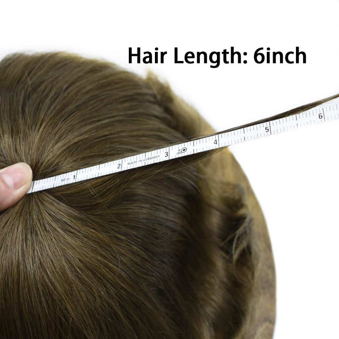 LYRICAL TOUPEE Hair US Stock System For Men Fine Monofilament With PU Hairpieces For Men