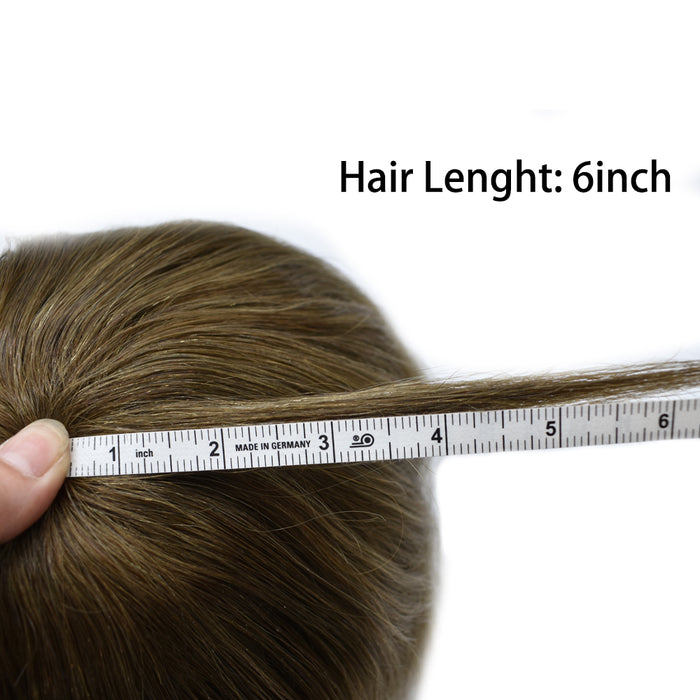 LYRICAL TOUPEE US Stock Human Hairpiece French Lace Mens Toupee Poly Skin Around Mens Hair System