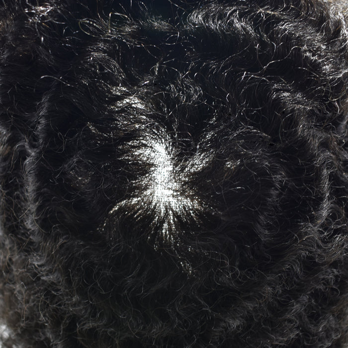 LYRICAL TOUPEE US Stock Afro Curly Toupee For Black Men Full French Lace Hair Units Mens Hairpieces