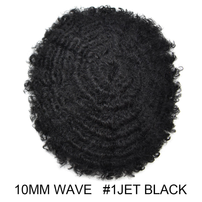 LYRICAL TOUPEE US STOCK Afro Curly French Lace Front Hairpiece for Black Men Weave Hair Unit