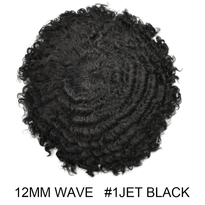 LYRICAL TOUPEE US STOCK Afro Curly French Lace Front Hairpiece for Black Men Weave Hair Unit