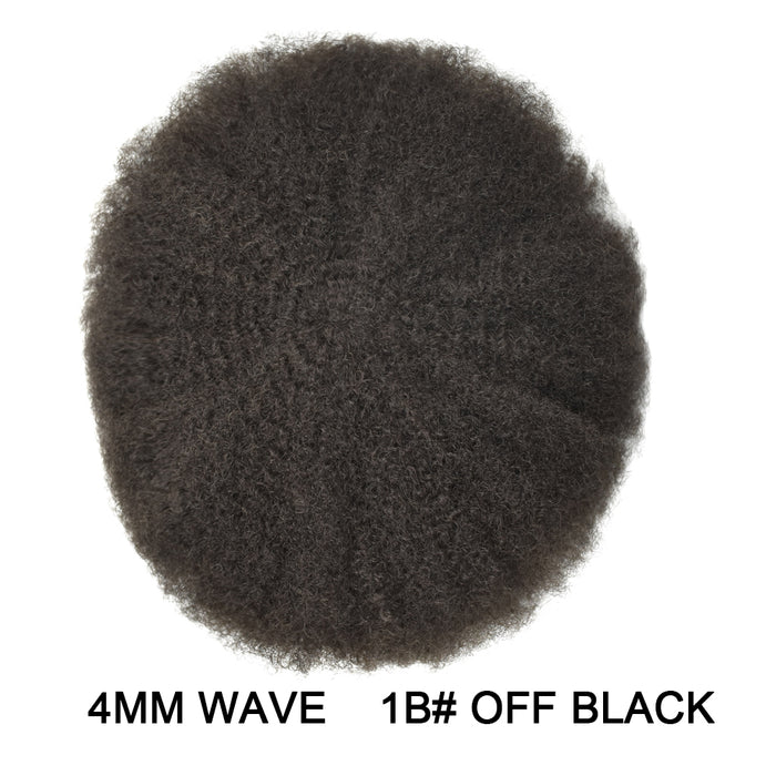 LYRICAL TOUPEE US STOCK Afro Curly French Lace Front Hairpiece for Black Men Weave Hair Unit