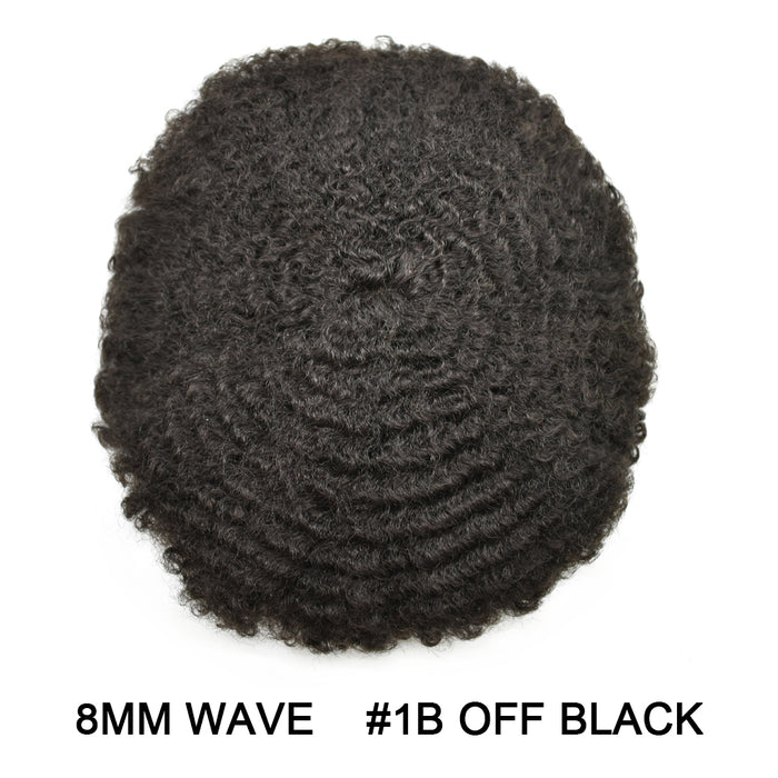 LYRICAL TOUPEE US STOCK Afro Curly French Lace Front Hairpiece for Black Men Weave Hair Unit