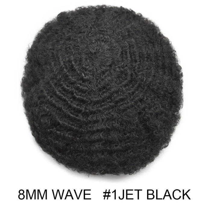 LYRICAL TOUPEE US STOCK Afro Curly French Lace Front Hairpiece for Black Men Weave Hair Unit