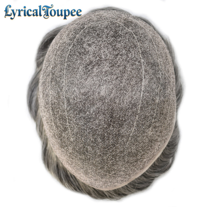 LYRICAL TOUPEE Full Swiss Super Welded Lace Mens Toupee US STOCK Bleached Knots Men Hair Piece Natural looking Toupee for Men