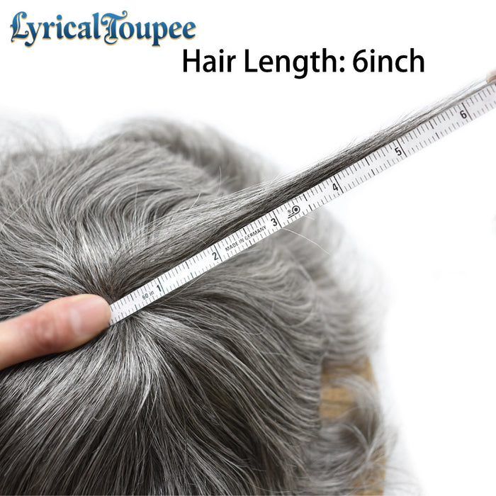 LYRICAL TOUPEE Full Swiss Super Welded Lace Mens Toupee US STOCK Bleached Knots Men Hair Piece Natural looking Toupee for Men