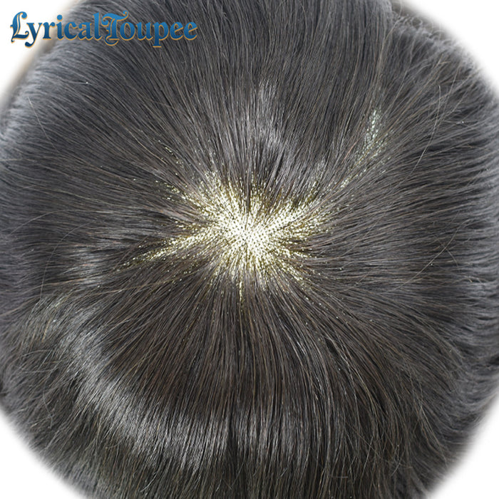 LYRICAL TOUPEE US STOCK Hair System For Men Monofilament With 2inch PU Mens Hairpieces