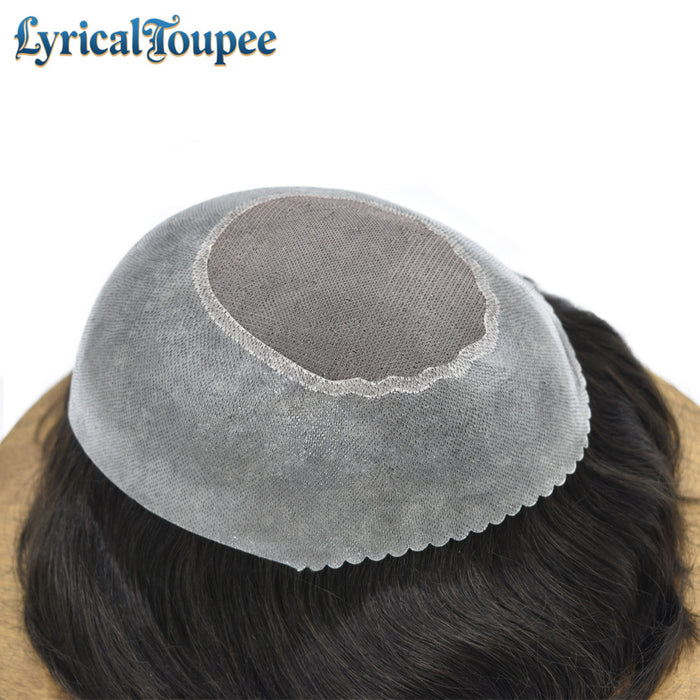 LYRICAL TOUPEE US STOCK Hair System For Men Monofilament With 2inch PU Mens Hairpieces