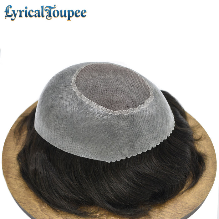 LYRICAL TOUPEE US STOCK Hair System For Men Monofilament With 2inch PU Mens Hairpieces